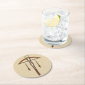 中世クロスボウ(ボルト付) ラウンドペーパーコースター (インサイチュ)