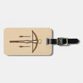 中世クロスボウ(ボルト付) ラゲッジタグ
