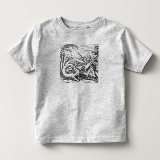 中世グラディエーターとドラゴン トドラーTシャツ (正面)