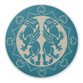 中世グリフィン セラミックノブ