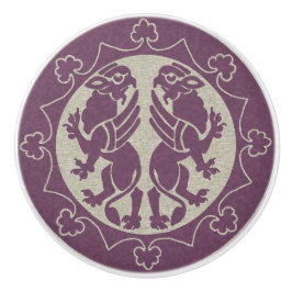 中世グリフィン セラミックノブ