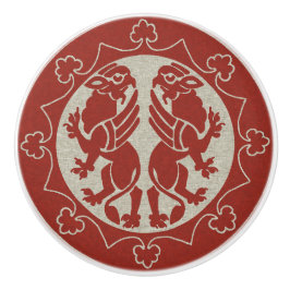 中世グリフィン セラミックノブ