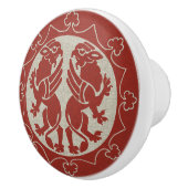 中世グリフィン セラミックノブ (右)