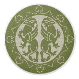 中世グリフィン セラミックノブ