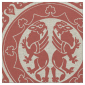 中世グリフィン ファブリック (クローズアップ)