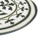 中世グリーンホワイトベージュリース離れ カッティングボード (角)