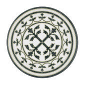 中世グリーンホワイトベージュリース離れ カッティングボード (正面)