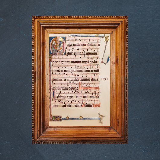 中世グレゴリアントチャントエピファニーMagi原稿 ポスター