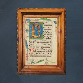 中世グレゴリオ聖書写本シート音楽 ポスター