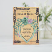 中世ケルトの花、あなたは私の花嫁付添人になってくれる? 招待状 (スタンド正面)