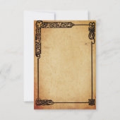 中世ケルトの花、あなたは私の花嫁付添人になってくれる? 招待状 (裏面)