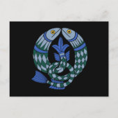中世ケルト結び目模様魚 ポストカード (正面)