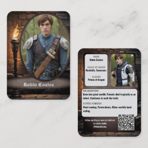 中世コスカードコスプレ取引カード   QRコード 名刺