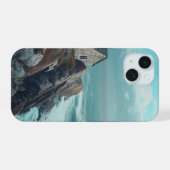 中世コテージオンザクリフ iPhone 15ケース (裏面横)
