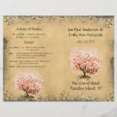 中世コーラルハートリーフツリー結婚式 プログラム (正面)