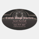 中世ゴシックファンタジー宝石商プロモーションステッキ 楕円形シール (正面)