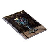 中世ゴシック様式パープルブルーゴブレット城図書館 ノートブック (右側)