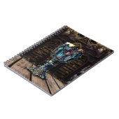 中世ゴシック様式パープルブルーゴブレット城図書館 ノートブック (左側)