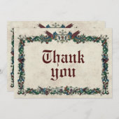 中世サンキューカード 招待状 (正面/裏面)