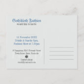 中世シャドウパターンパーティー招待状ポストカード インビテーションポストカード (裏面)