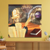 中世スクライブ勉強 キャンバスプリント (インサイチュ (リビング))