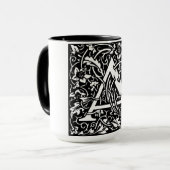 中世スタイルアルファベット文字A On Mug マグカップ (正面左)