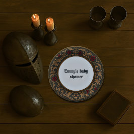 中世スタイル装飾紙プレートデザイン ペーパープレート