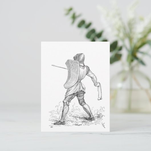 中世スリンガーカスティーリナイトアーマー ポストカード (スタンド正面)