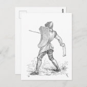 中世スリンガーカスティーリナイトアーマー ポストカード (正面/裏面)