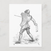 中世スリンガーカスティーリナイトアーマー ポストカード (正面)
