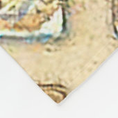 中世セラミックタイルクラウン（紋章の）フラ・ダ・リ フリースブランケット (角)