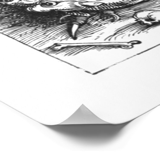 中世セントジョージとドラゴン大人の色 ポスター (角)