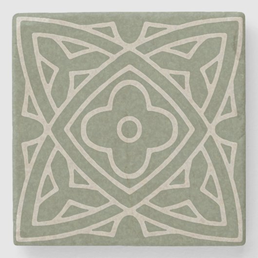 中世タイル ストーンコースター (正面)