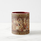 中世タペストリーのマグ ツートーンマグカップ (中央)
