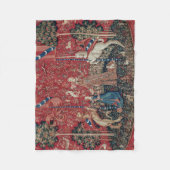 中世タペストリーの味 フリースブランケット (正面)