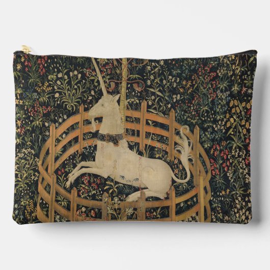 中世タペストリーの監獄の一角獣 アクセサリーポーチ (正面)
