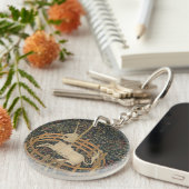 中世タペストリーの監獄の一角獣 キーホルダー (正面右)