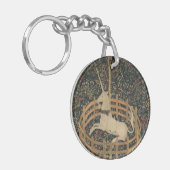 中世タペストリーの監獄の一角獣 キーホルダー (正面左)