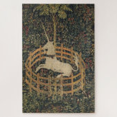 中世タペストリーの監獄の一角獣 ジグソーパズル (縦)