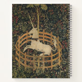 中世タペストリーの監獄の一角獣 ノートブック (裏面)