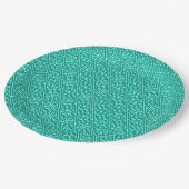 中世ダマスクダイヤモンド、ターコイズ、アクア ペーパープレート (アングル)