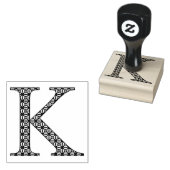 中世ダマスクモノグラム文字K ラバースタンプ (押印)