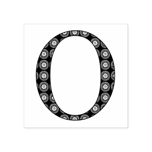 中世ダマスクモノグラム文字O ラバースタンプ (インプリント)