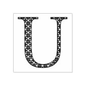 中世ダマスクモノグラム文字U ラバースタンプ (インプリント)