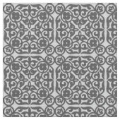 中世ダマスク織パターン、銀製灰色 ファブリック (クローズアップ)