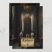 *~*中世テーマAP88城2騎士誕生日 招待状 (正面/裏面)