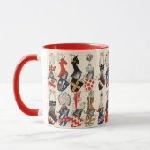 中世トーナメントパーテシントの腕のコート マグカップ (左)