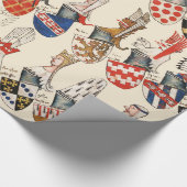 中世トーナメントパーテシントの腕のコート ラッピングペーパー (角)