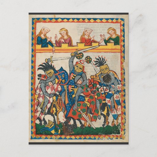中世トーナメント14世紀 ポストカード (正面)