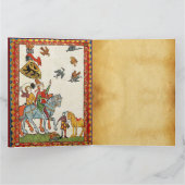 中世トーナメント、騎士の馬と乳首 カード (内部)